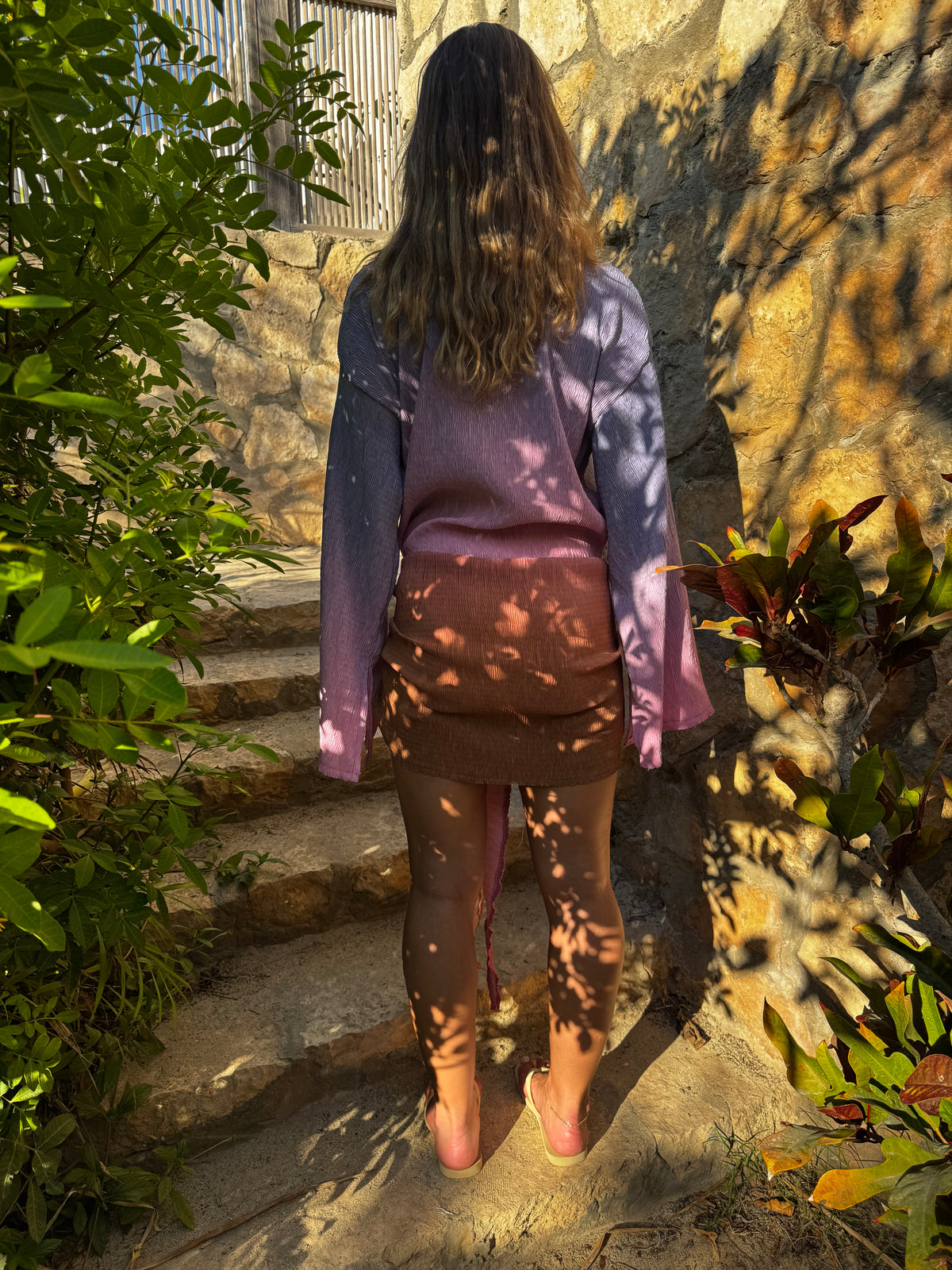 Soraya beach dress in sunset ombrés by COCOBELLE, view 3