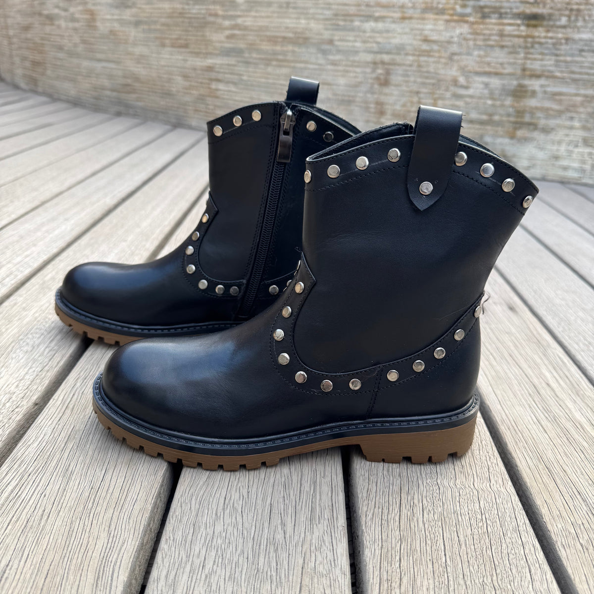 Wild West girls' western boot in genuine leather by COCOBELLE, view 4