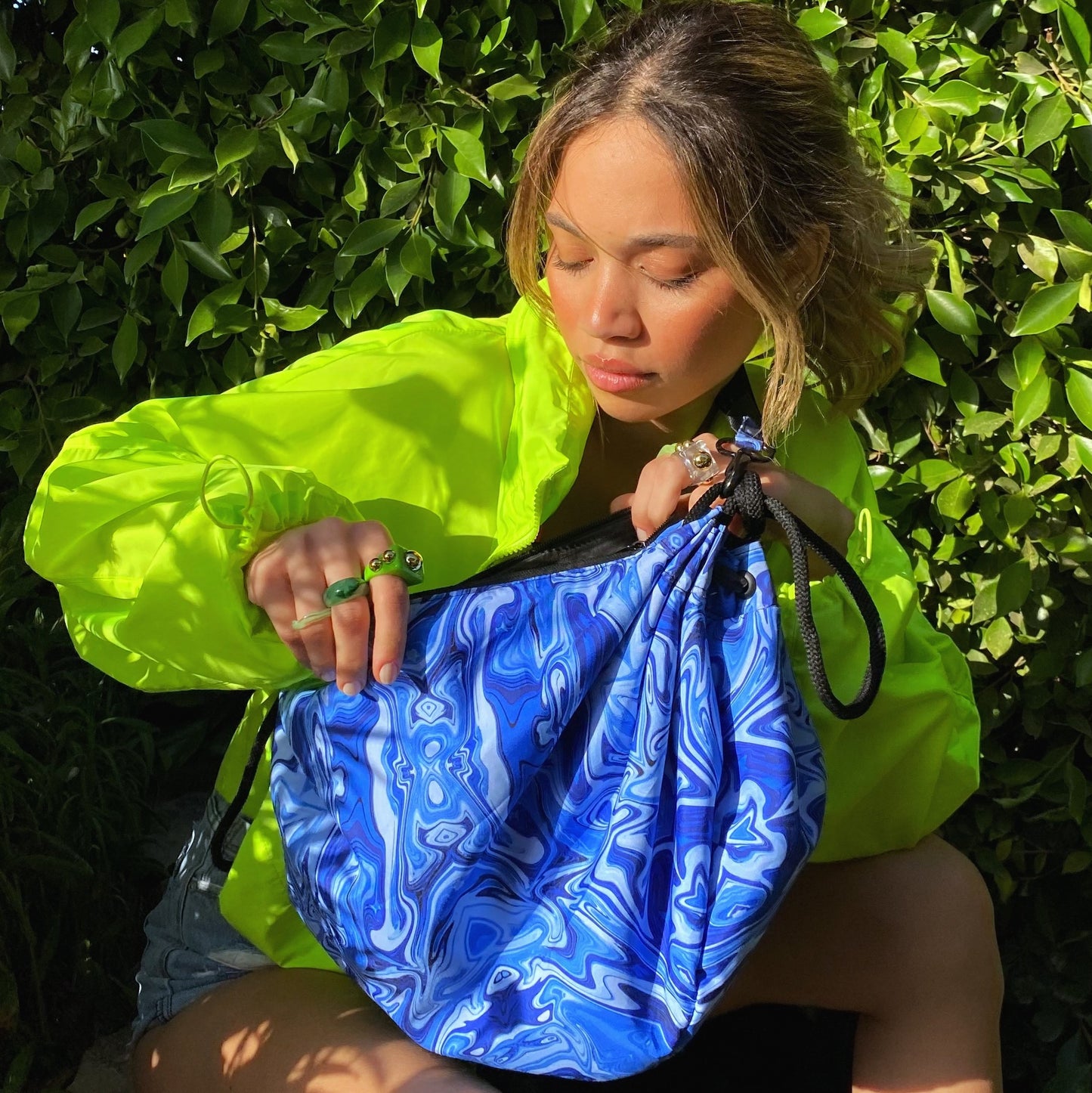 Psychedelic Blue Oversized Fanny Pack