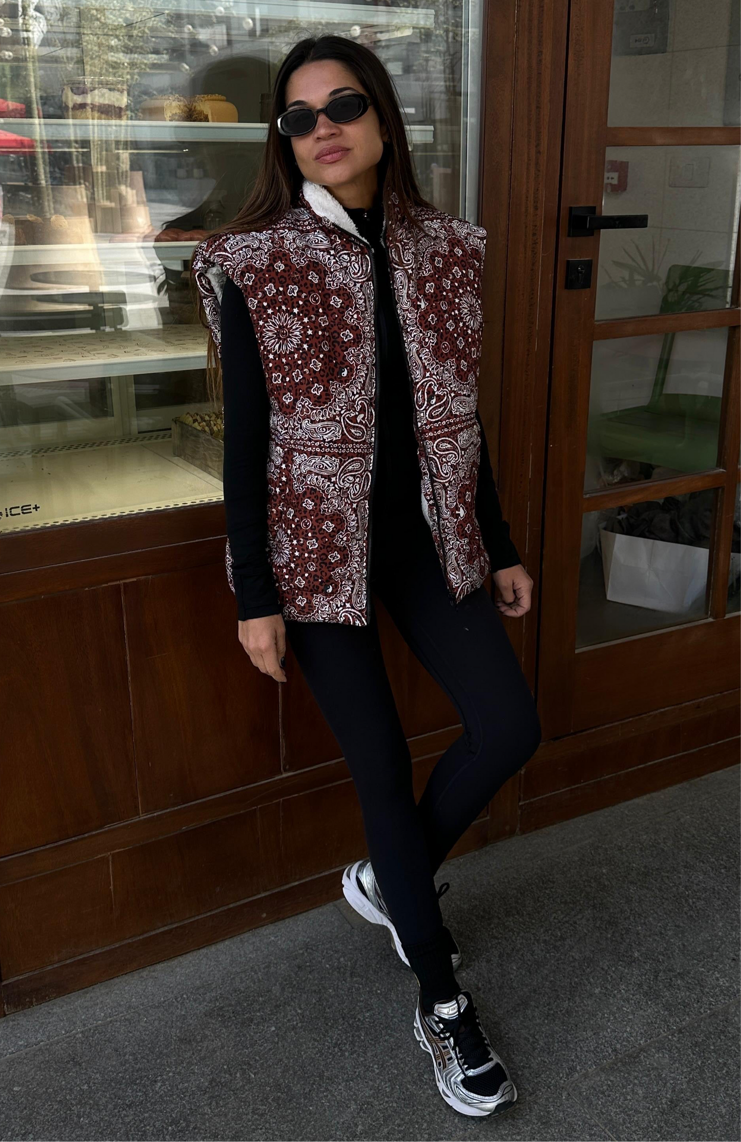 Bandana puff-Vest in Leopard