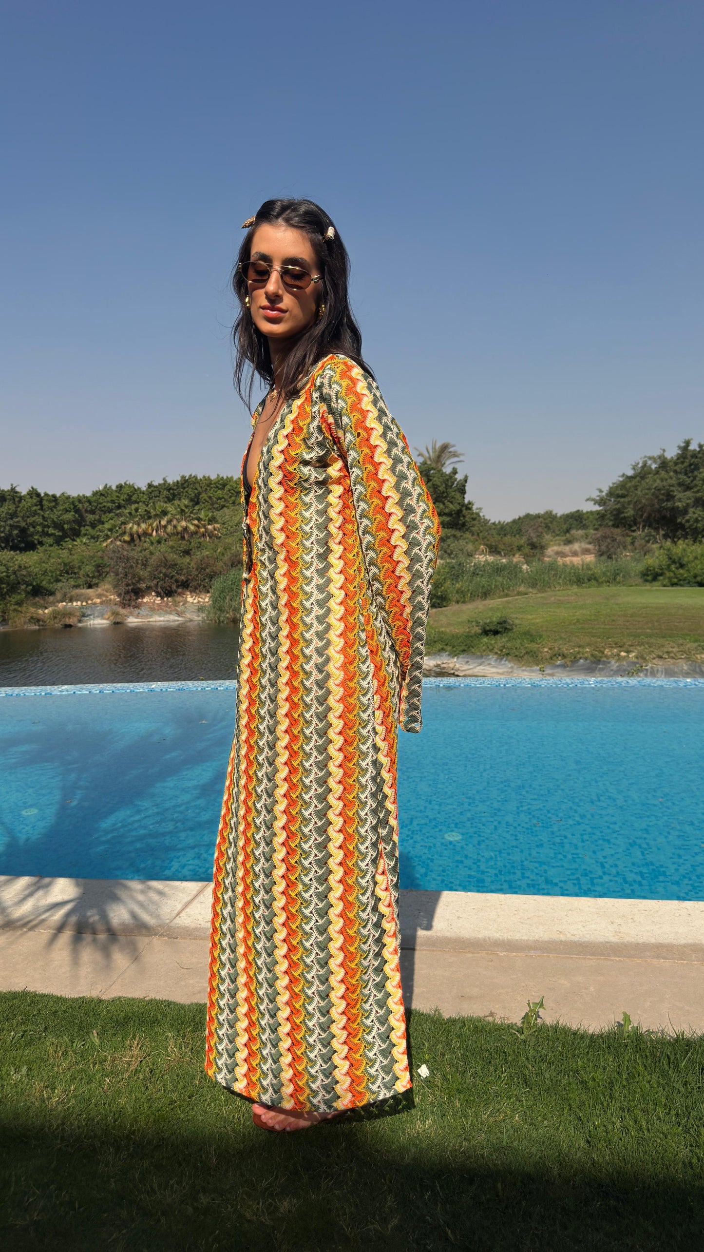 Salina’s Maxi dress in Orange-twist