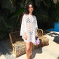 Elena off-shoulder cover up in Off-White