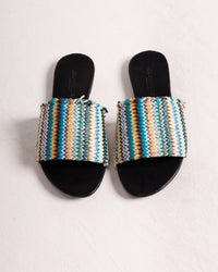 Iris in Green Chevron (Final Sale)