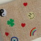 “Funk” Hippie- embroidery Raffia Pouch/cross body (comes with strap)