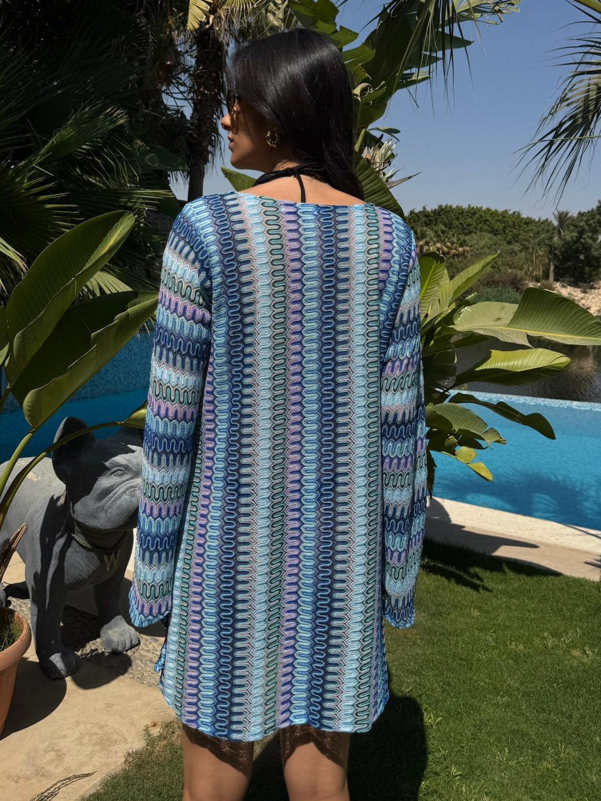 Salina’s beach-dress in Blue Waves