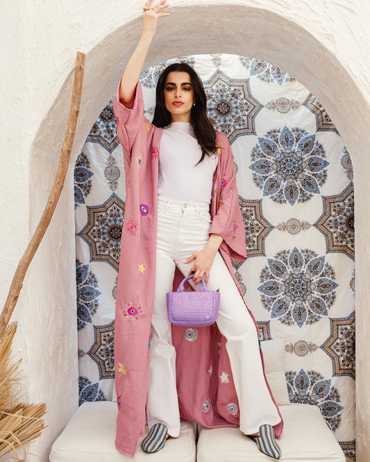 All-Eyes-On-You Kaftan (Dusty Rose)