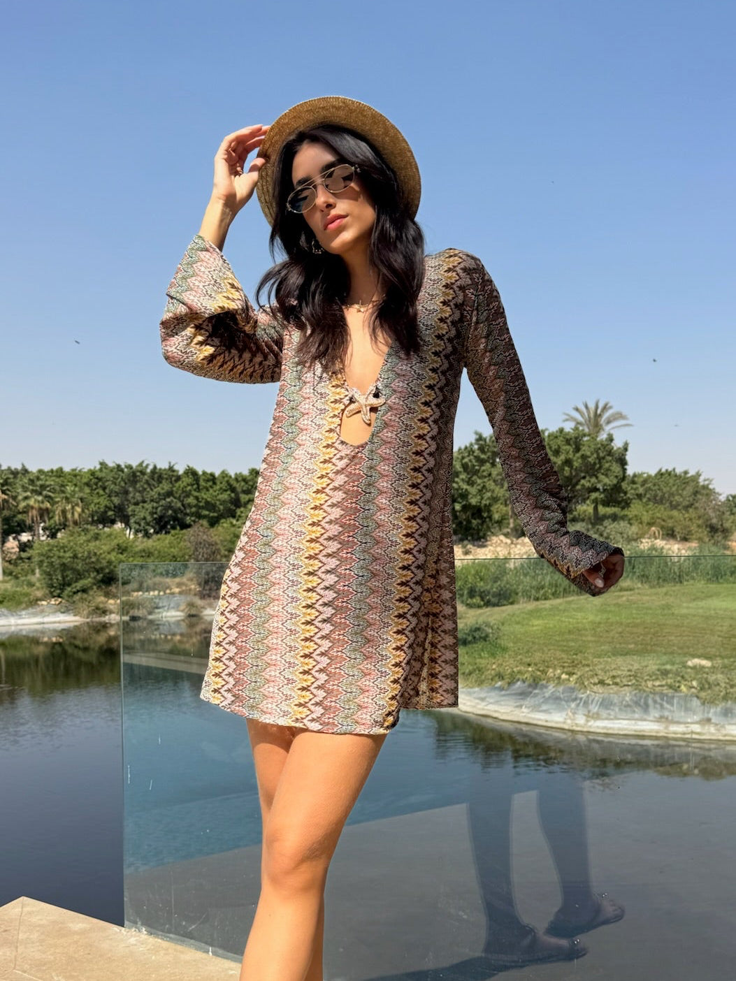 Salina’s beach-dress in Earth Tone