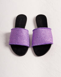 Iris in Mettalic Lilac Raffia (Final Sale)