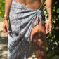 Grey Bandana Sarong (with slit )