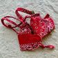 Red Bandana Heart - Bag Charms (set of 2)