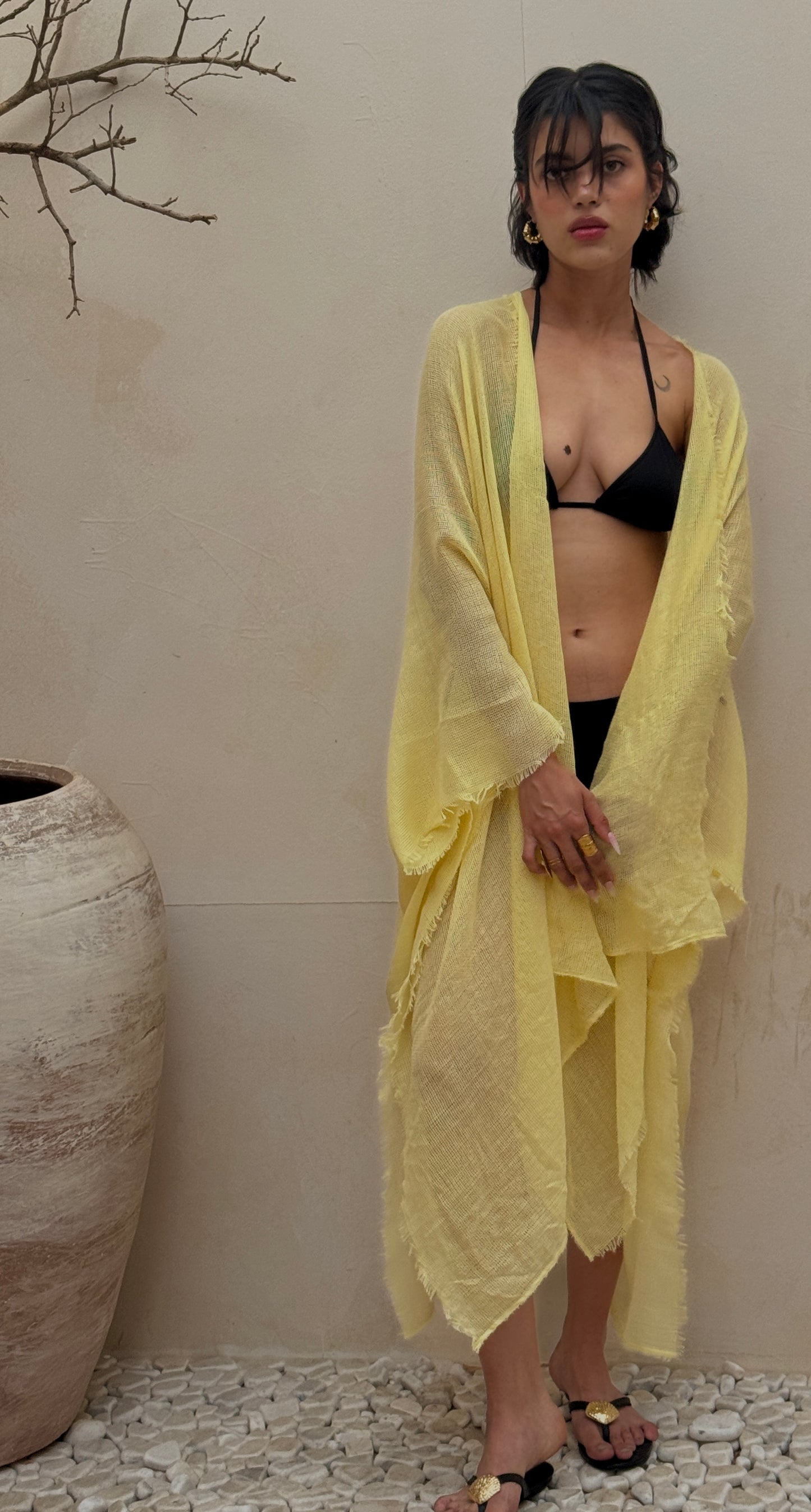 Tulum Cover-up in Lemon Sorbet