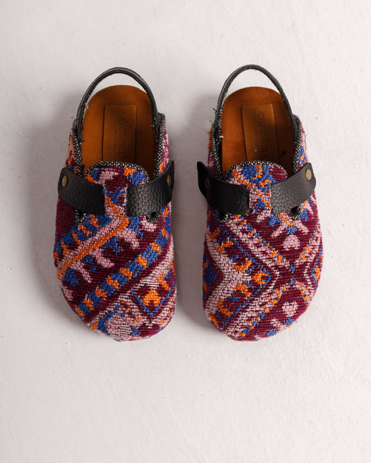 (Girls) Purple Tribal Kilim Clogs