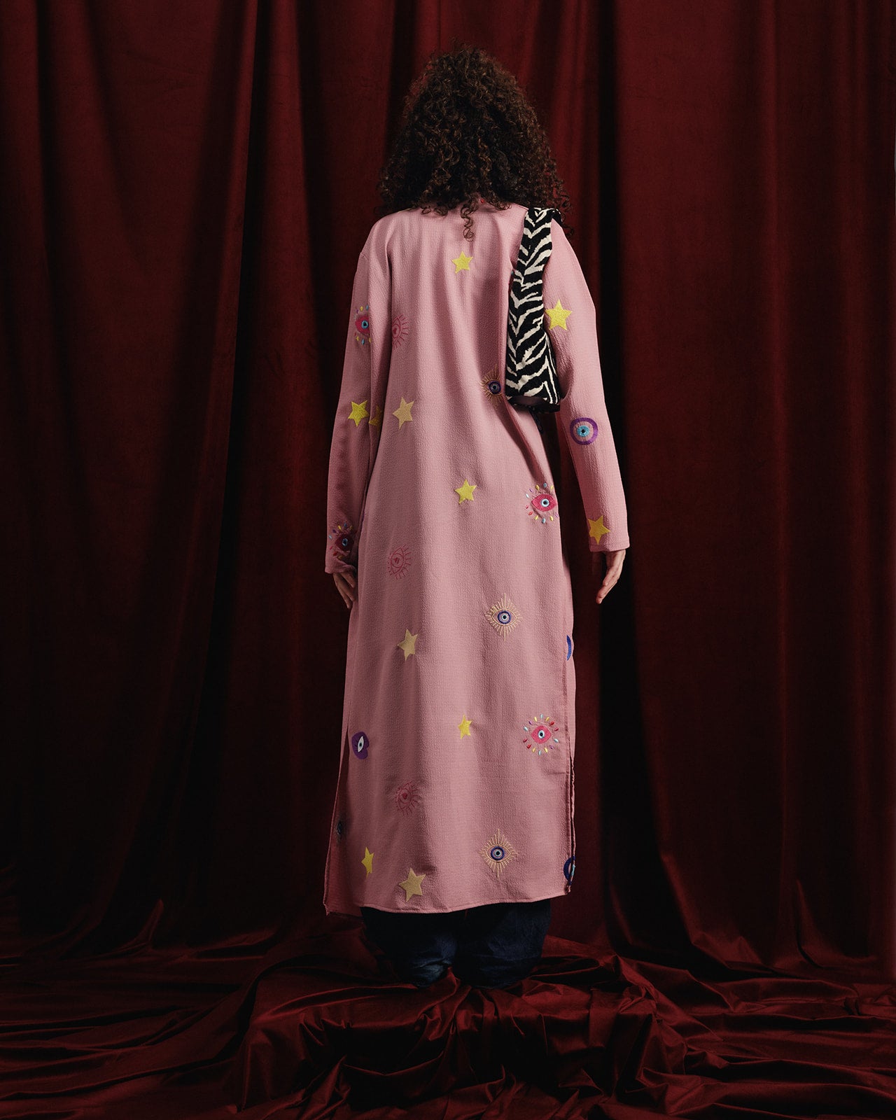 All-Eyes-On-You Kaftan in Light Fabric Pink  (Pre-Order: Shipping February 18)