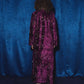 Zodiac-Sign embroidered Kaftan in Deep-Purple Velvet (Pre-Order: Shipping February 15)