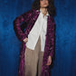 Zodiac-Sign embroidered Kaftan in Deep-Purple Velvet (Pre-Order: Shipping February 15)