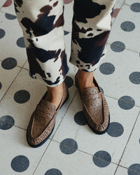 Le Loafer in Embossed Ostrich ( Shipping October 2)