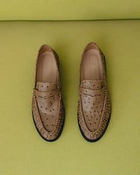 Le Loafer in Embossed Ostrich ( Shipping October 2)