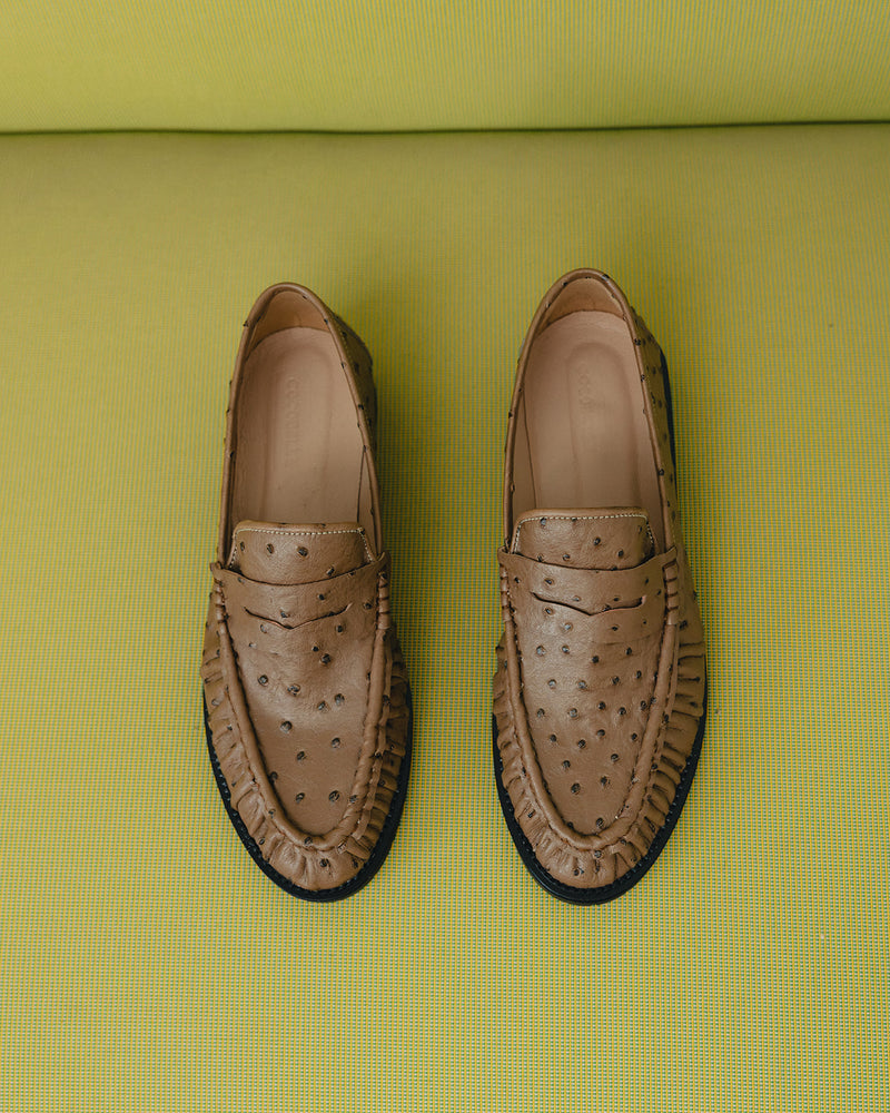 Le Loafer in Embossed Ostrich ( Shipping October 2)