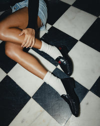 Le Loafer in Black & Red Hearts