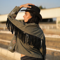 Star fringe Jacket olive (Final Sale)