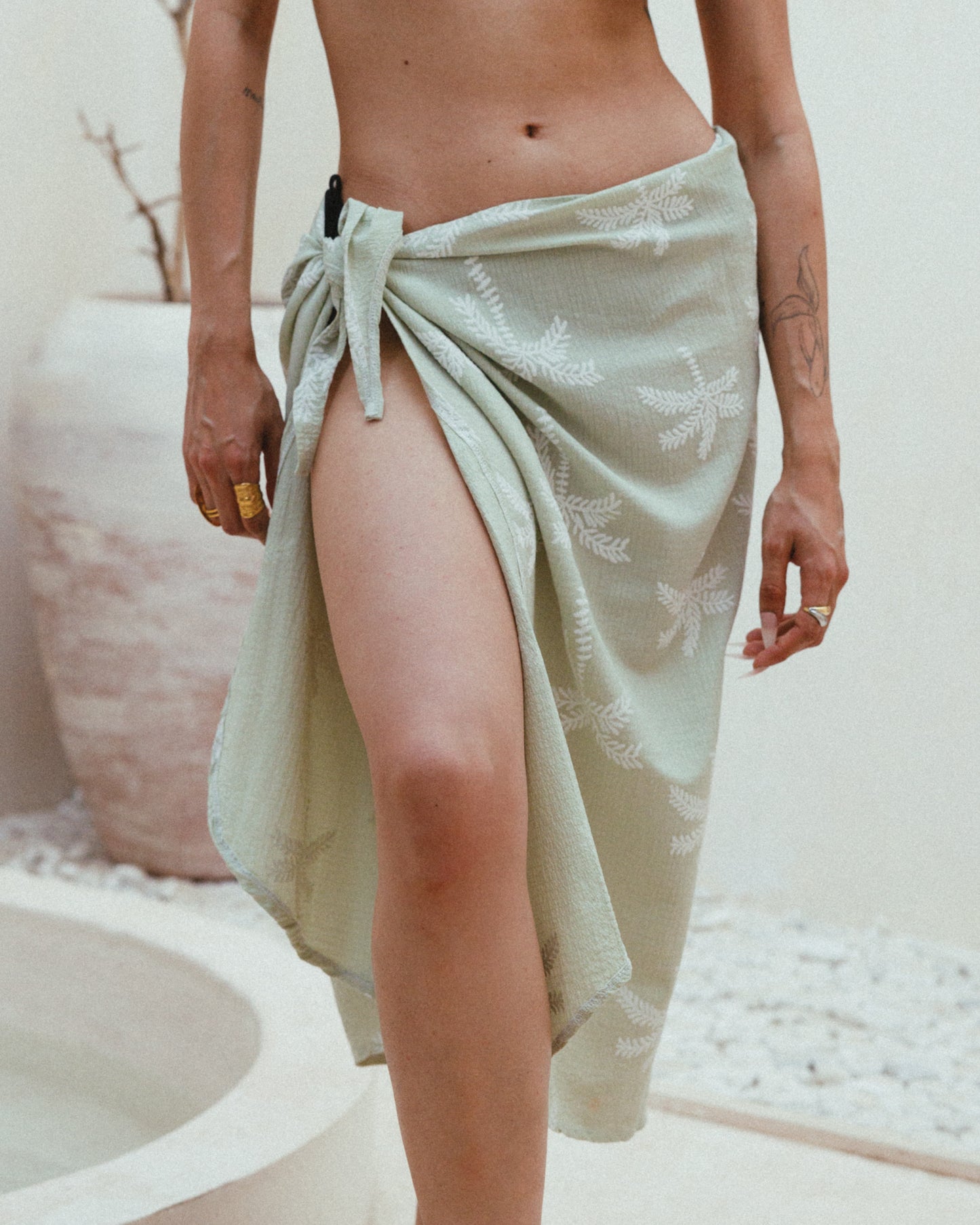 Sarong in Matcha Mint