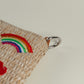 “Funk” Hippie- embroidery Raffia Pouch/cross body (comes with strap)