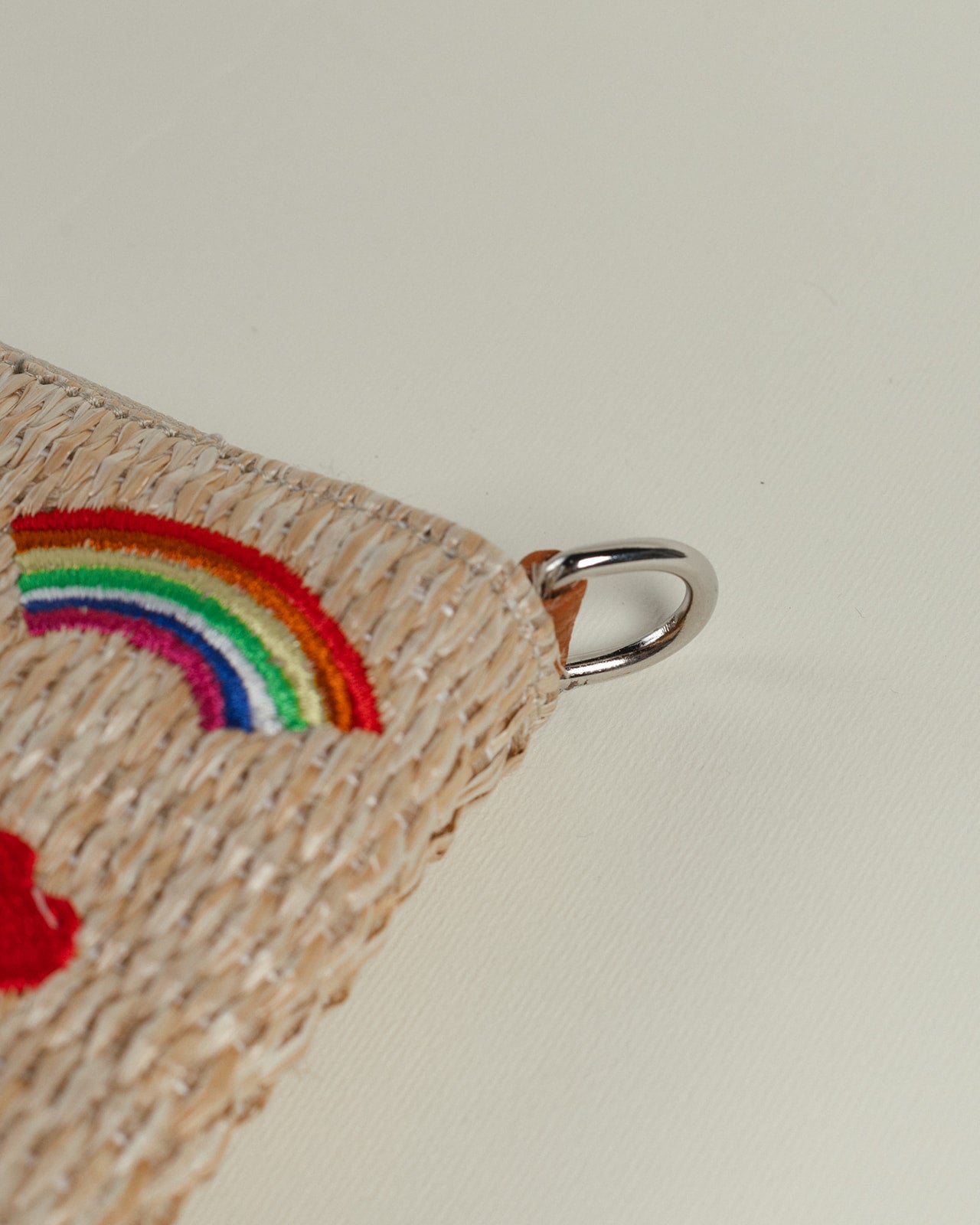 “Funk” Hippie- embroidery Raffia Pouch/cross body (comes with strap)