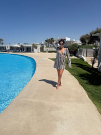 Salina’s Beachdress in Black ivory Crochet (Final Sale)