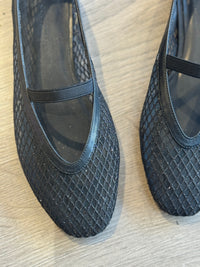 Jackie-O  French-Mesh Ballerina in Black
