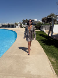 Salina’s Beachdress in Black ivory Crochet (Final Sale)