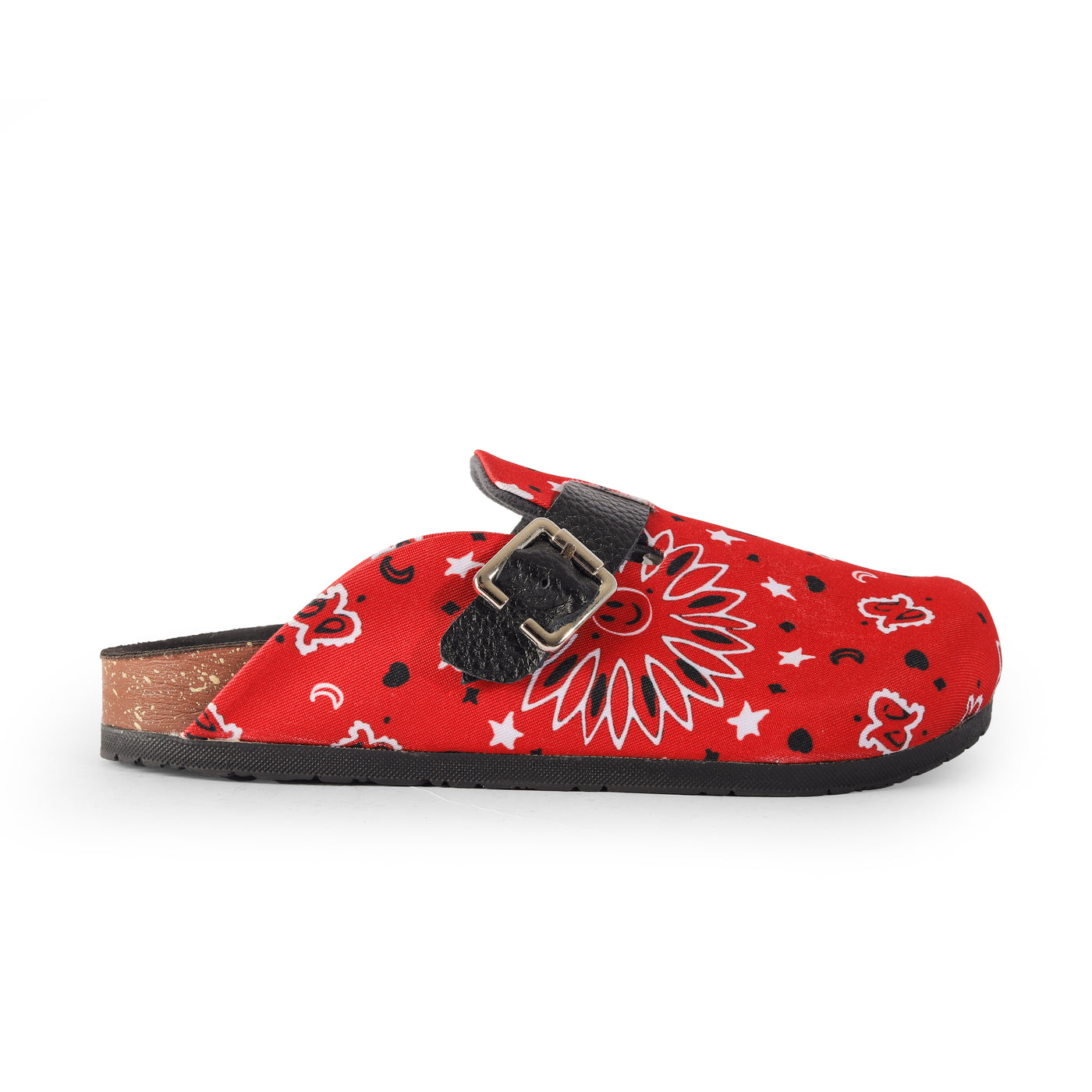 Bandana clogs in red
