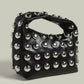 Ella in Black & Silver Eyelets