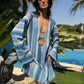 Salina’s beach-dress in Blue Waves