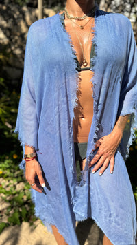 Tulum Handwoven Cover-up in Blue