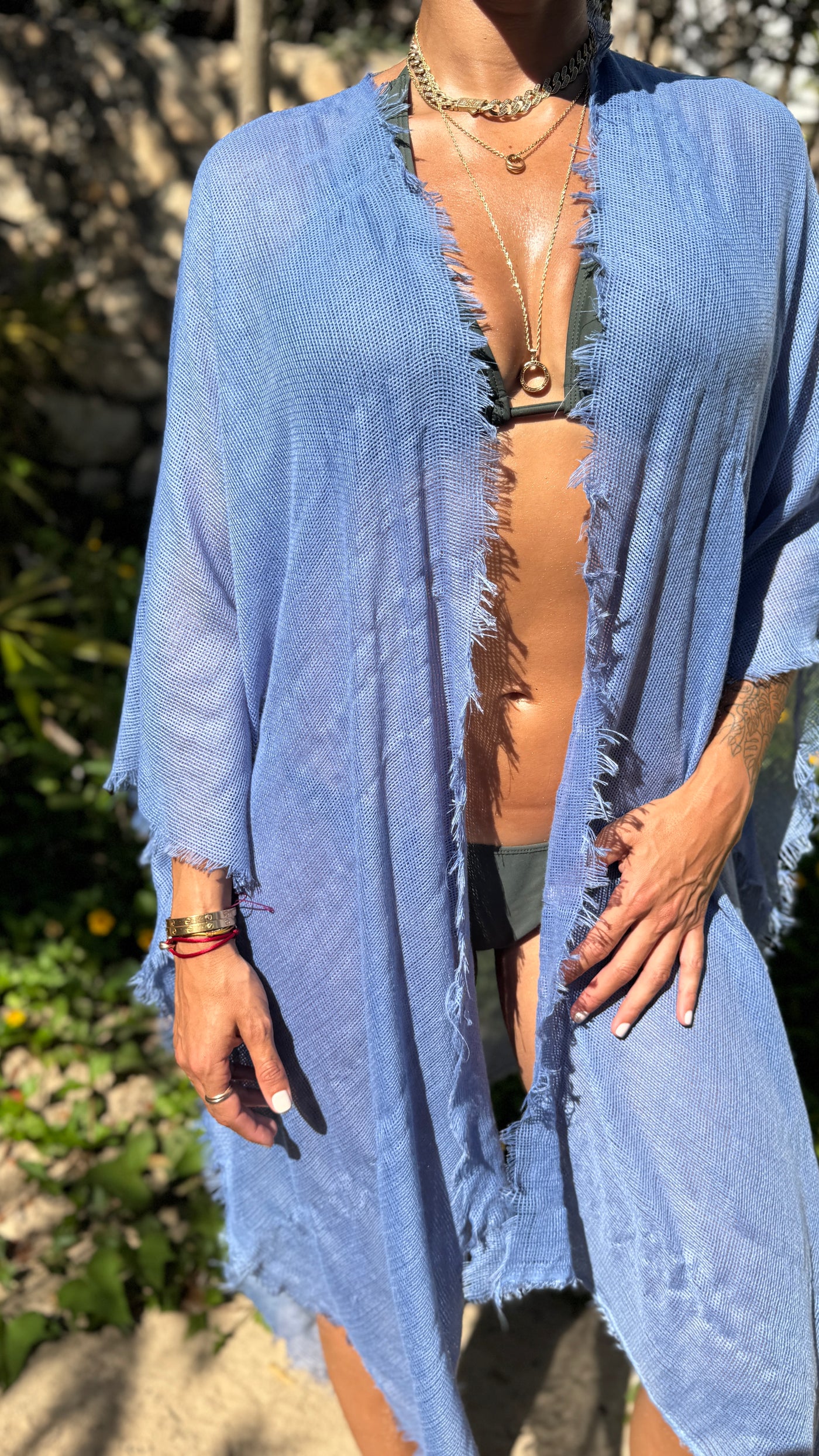 Tulum Handwoven Cover-up in Blue
