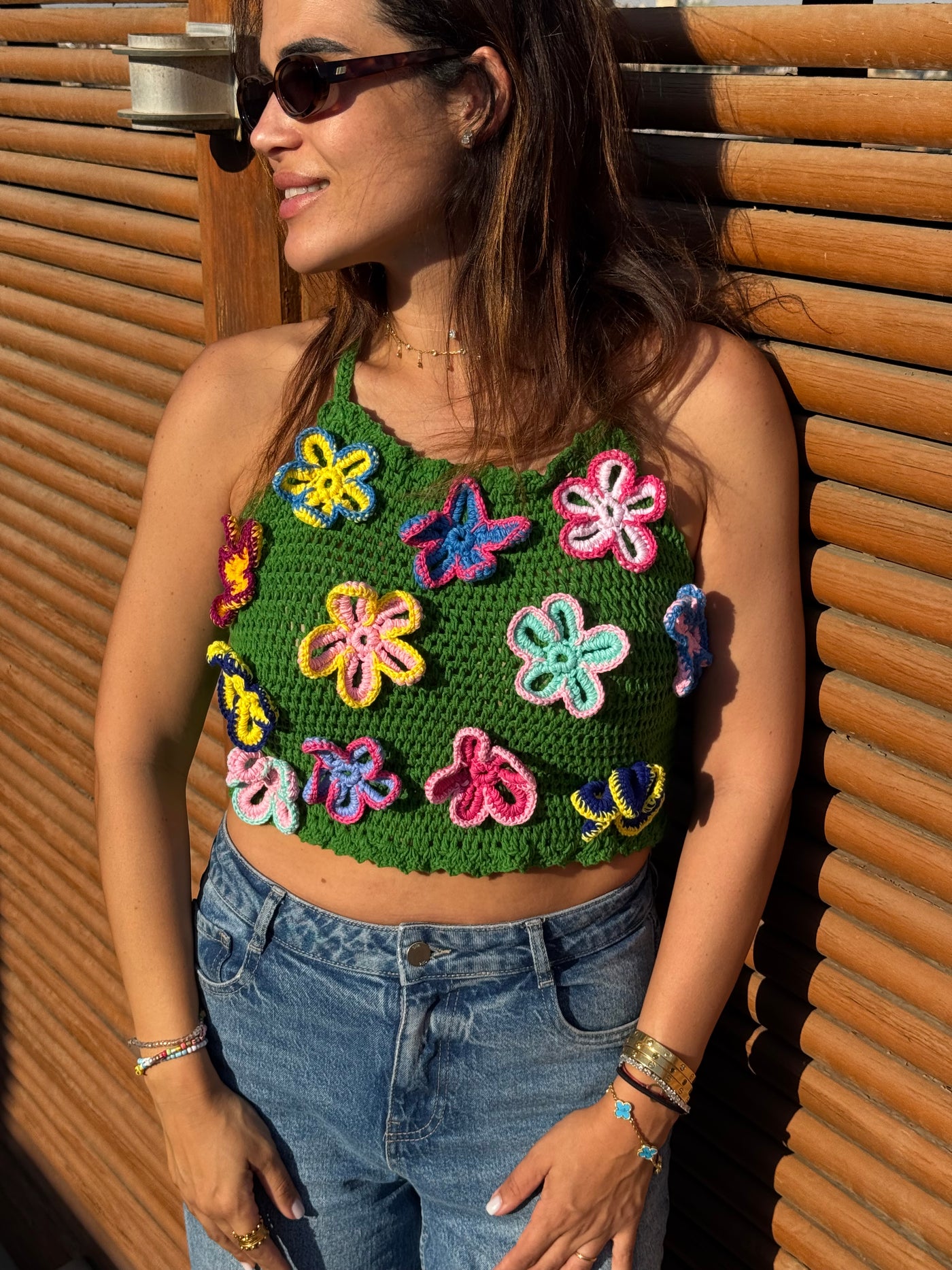 Crochet summer flowers Top