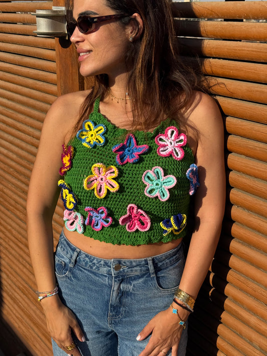 Crochet summer flowers Top