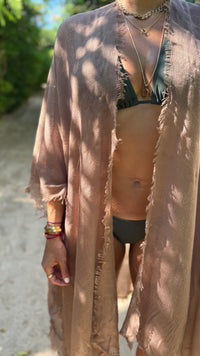 Tulum Handwoven Cover-up in Brown