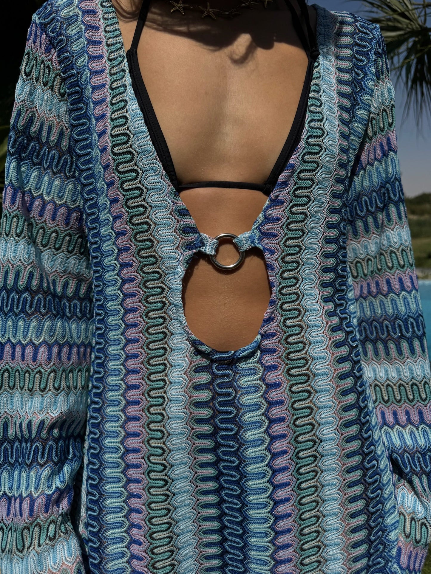 Salina’s beach-dress in Blue Waves