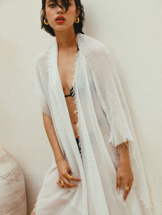 Tulum Cover up in Pure White