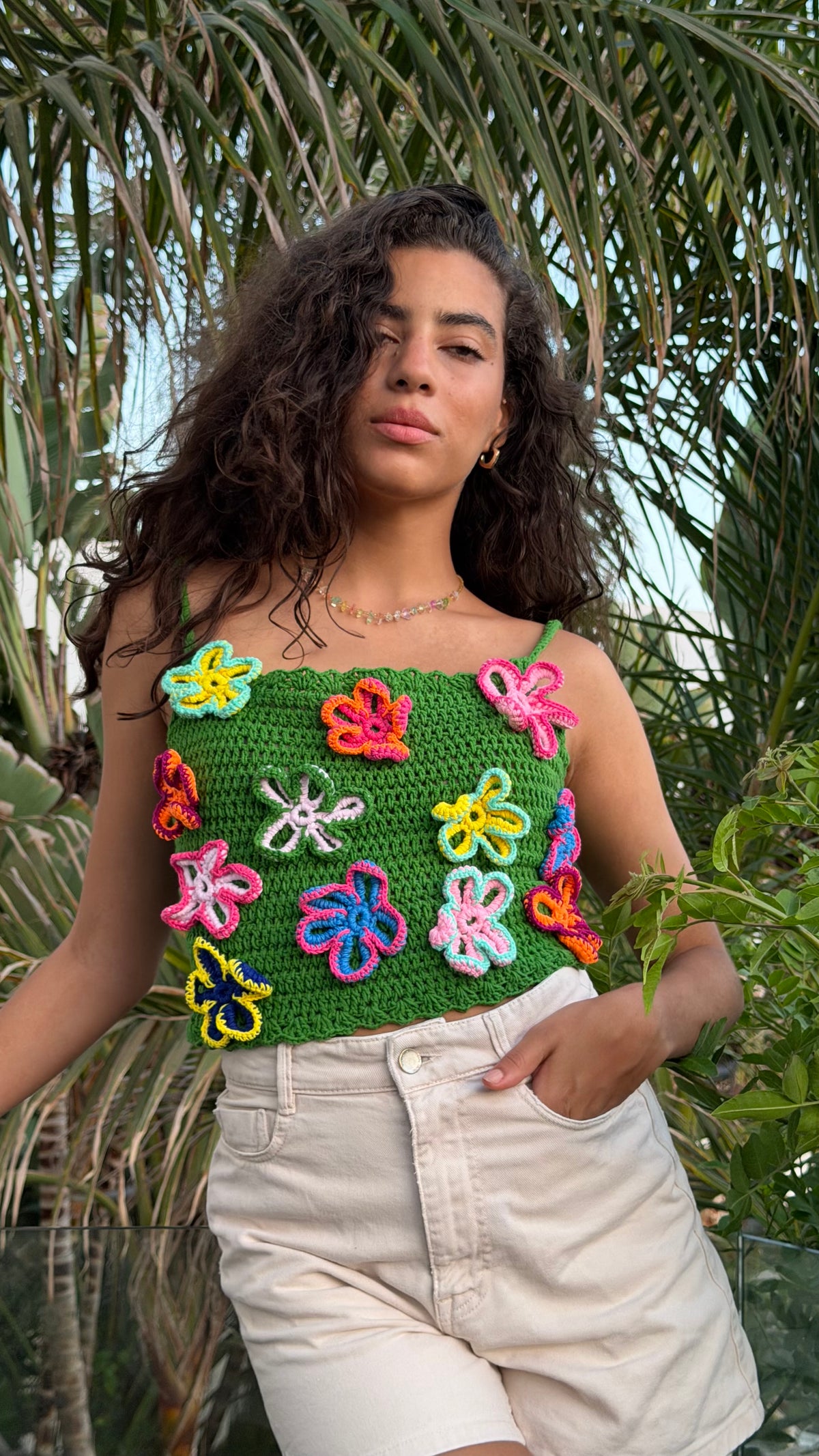 Crochet summer flowers Top