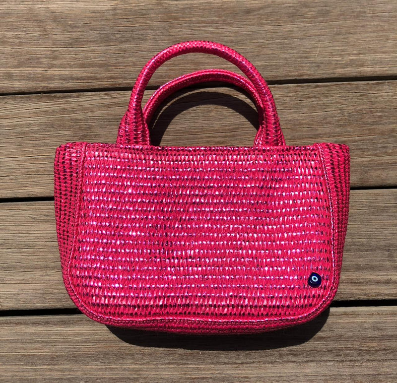 The Mini Metallic Raffia in Hot Pink (Final Sale)