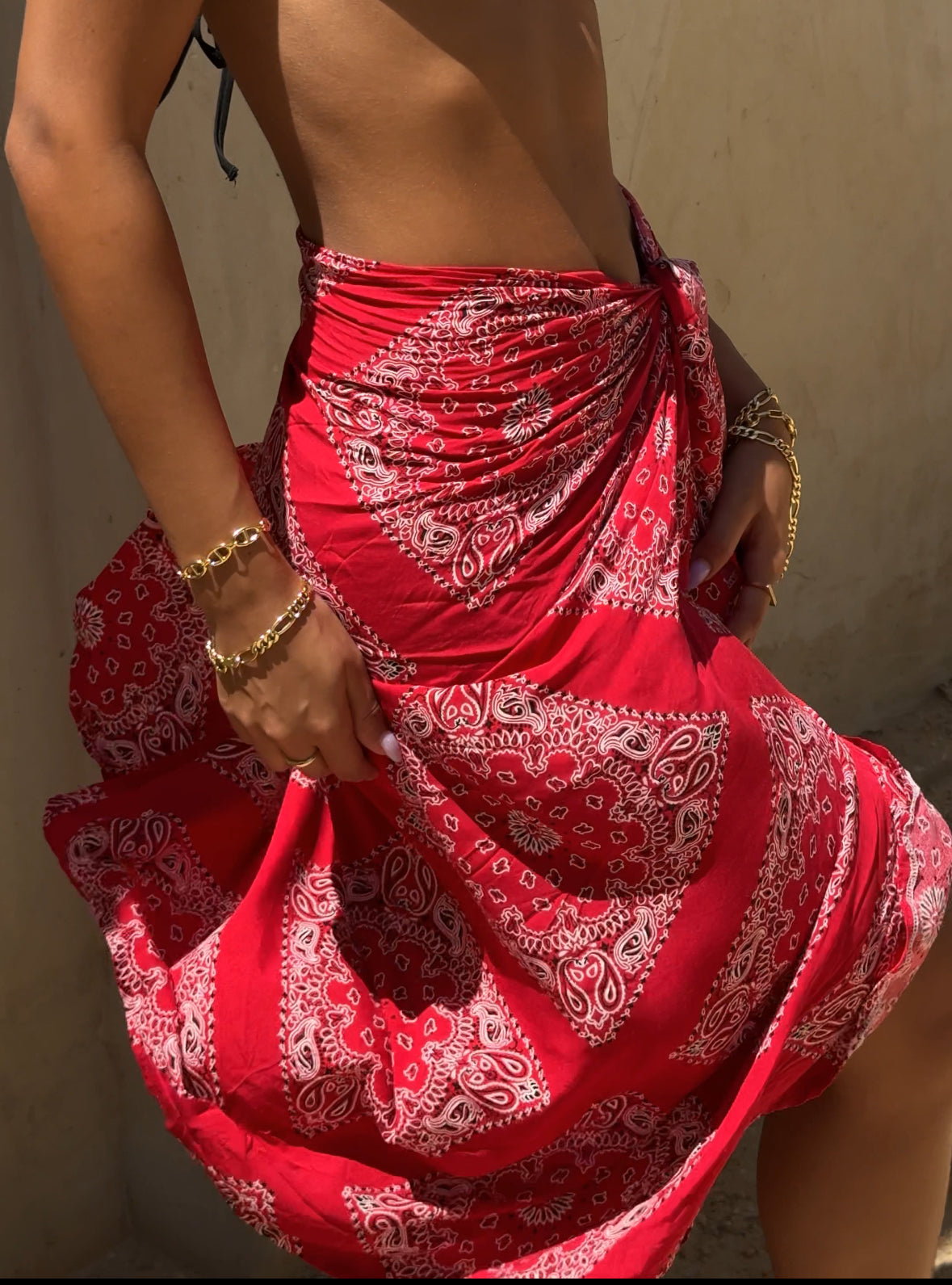 Bandana Sarong in Red