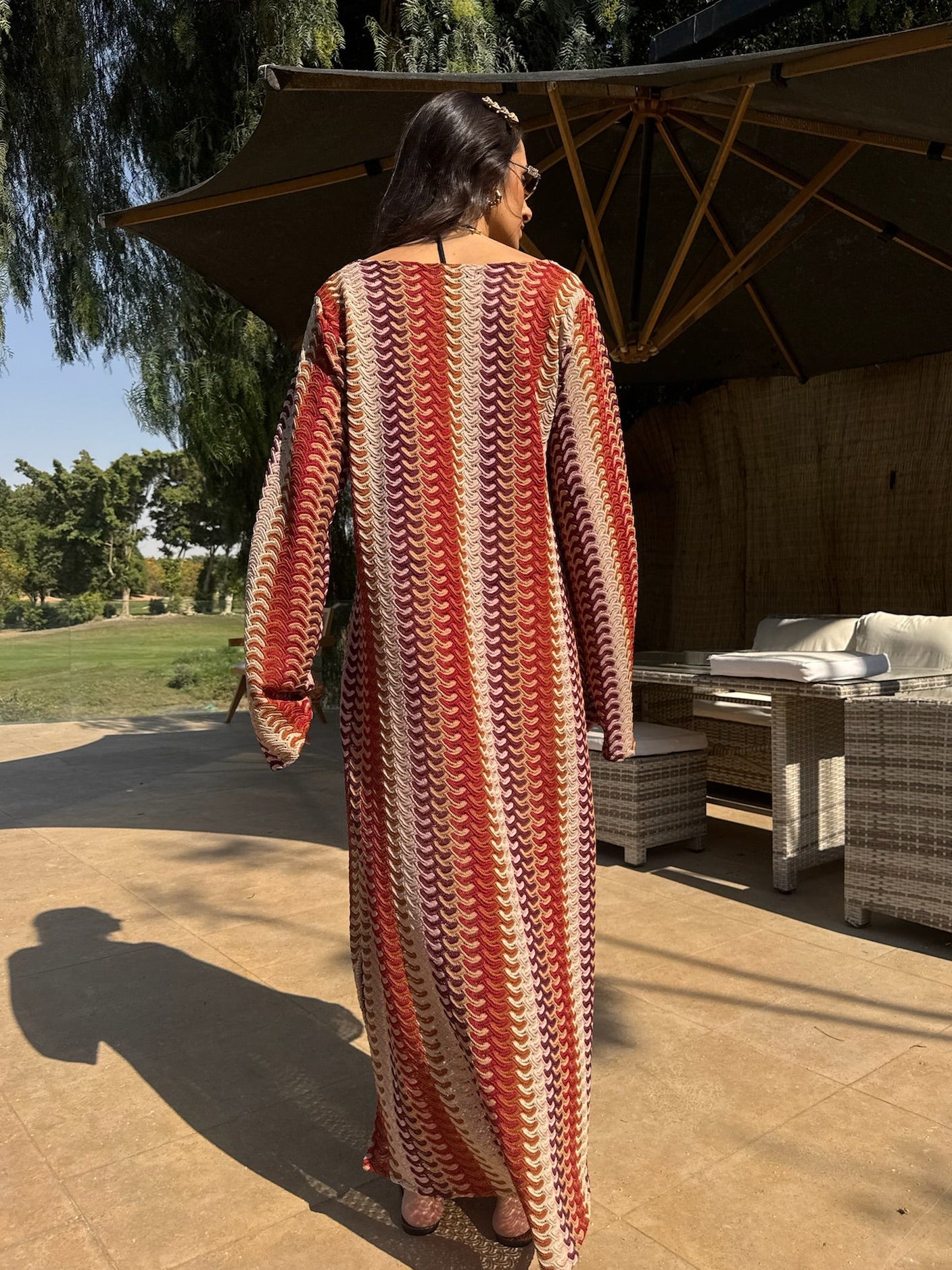 Salina’s Maxi dress in Earth Tones