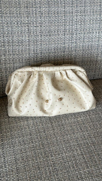 “Le Spec” Maya clutch in Cream Ostrich