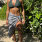 Grey Bandana Sarong (with slit )