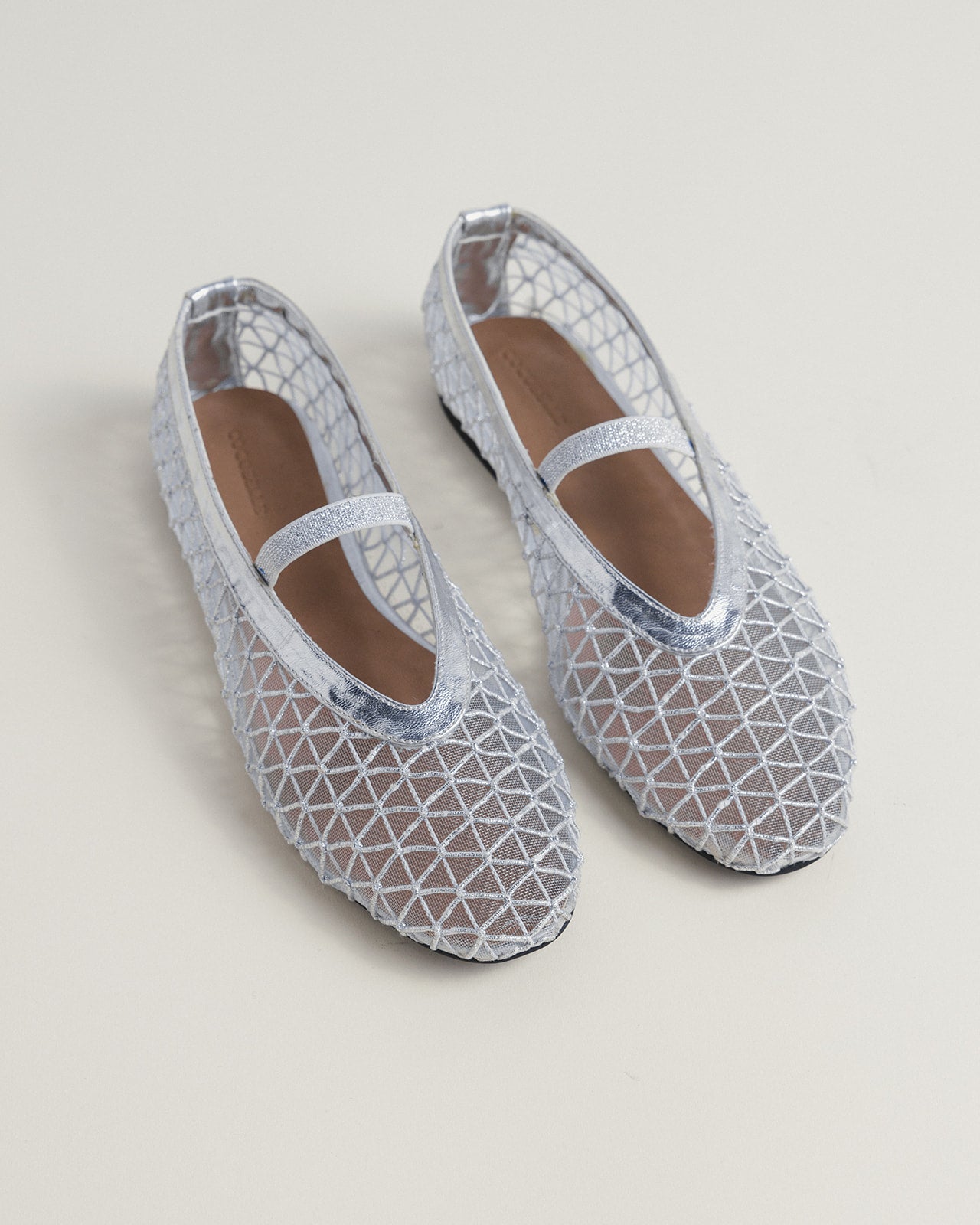 Jackie-O Ballerina in Silver Mesh