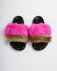 Lyla 100% Rabbit Fur in Hot Pink Delight
