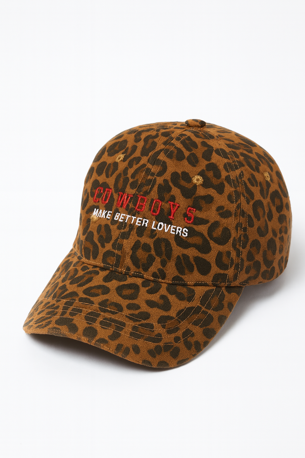 “ Cowboys Make Better Lovers” Cap in Brown Leopard