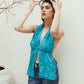 Tina Floral Top in Teal